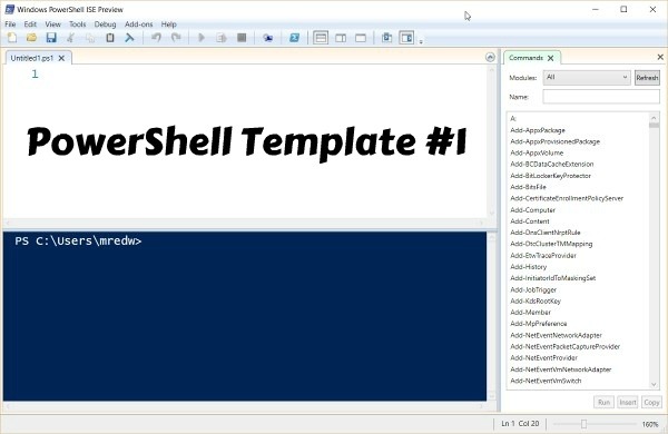 Powershell ISE Template 1
