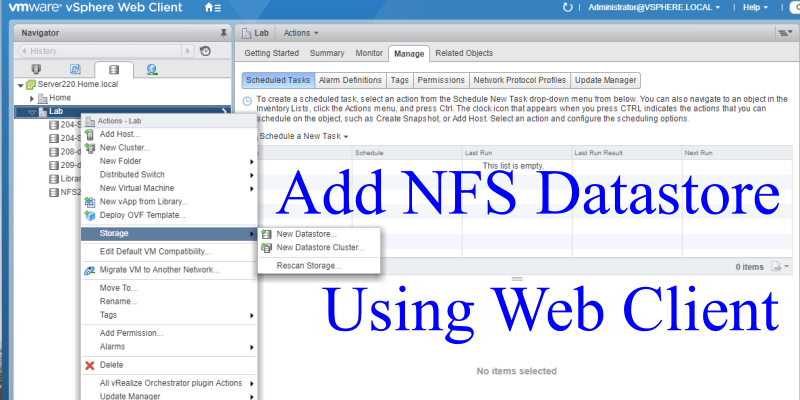 How to Create a VMware NFS Datastore